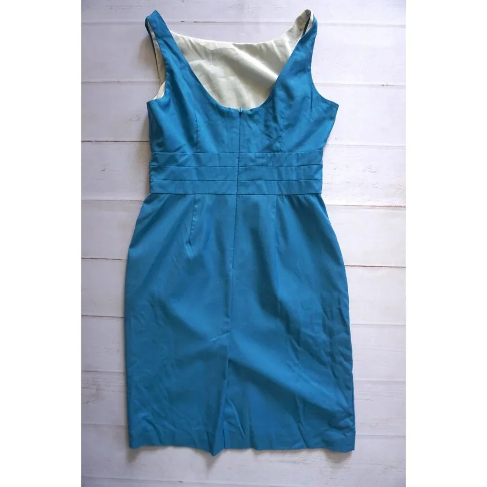 J.Crew Women Blue Sheath Dress – Size 8 - Picture 4 of 6